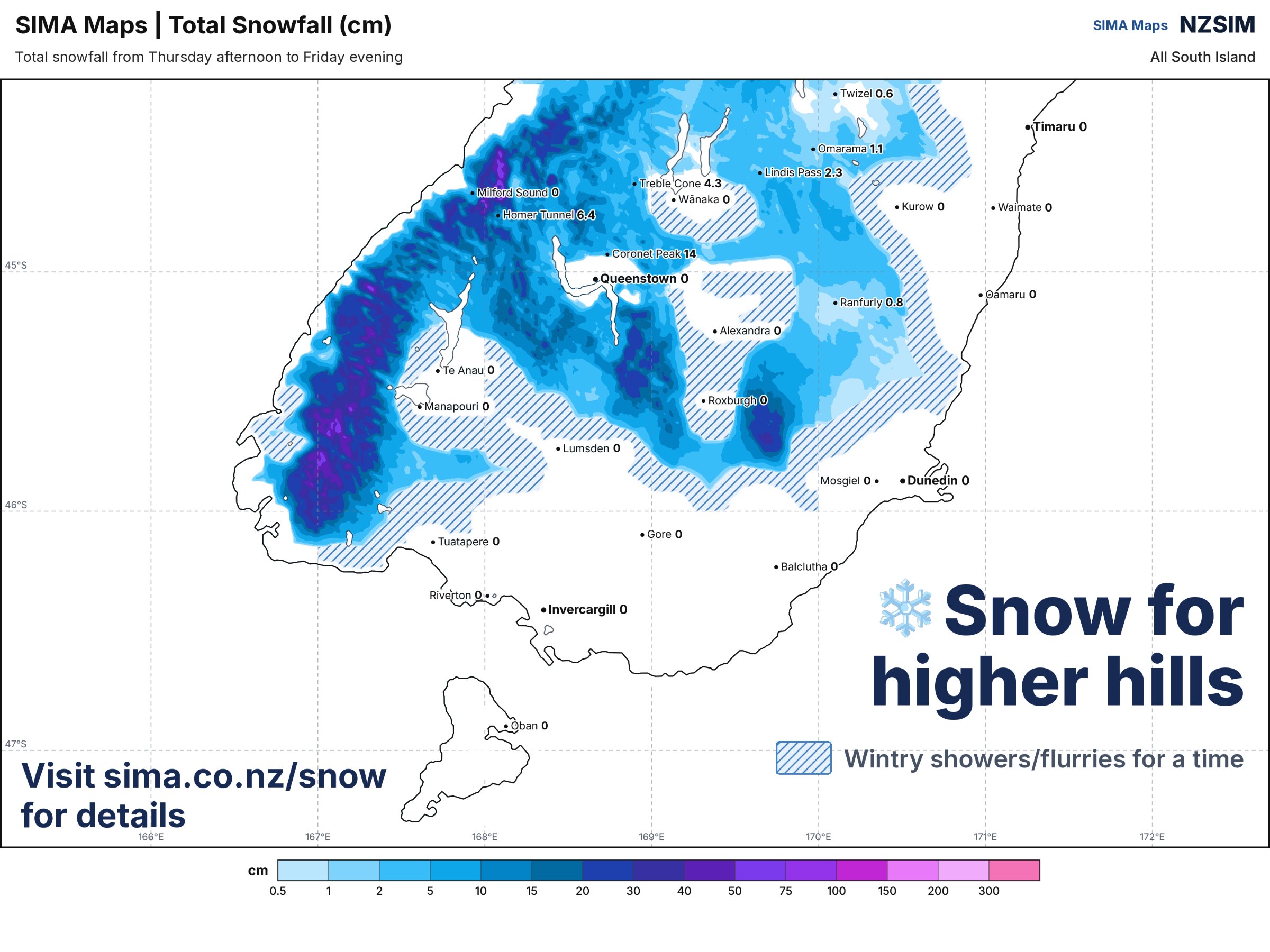 Snow for higher hills