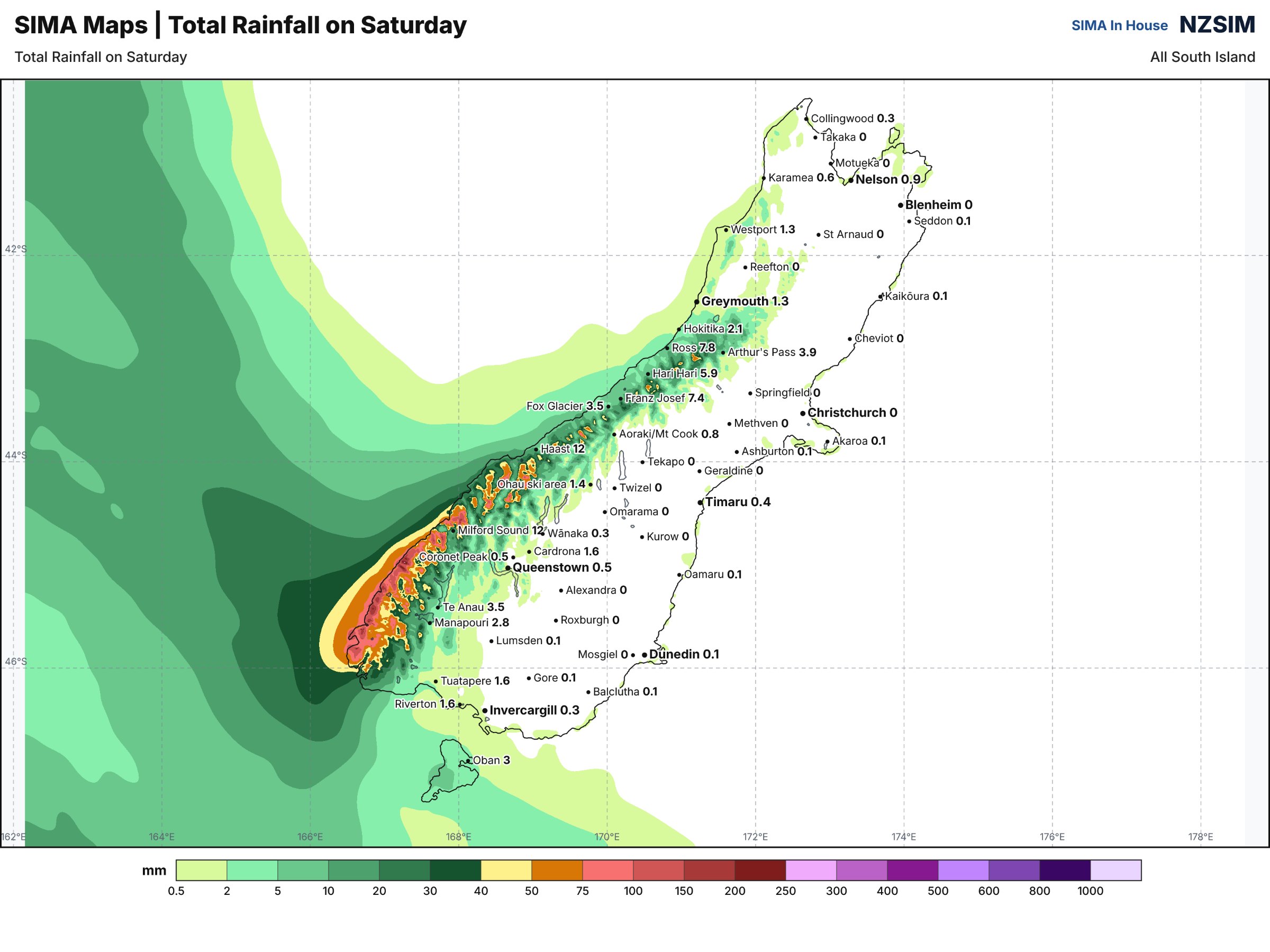 Saturday 31st: Rain returns to the West Coast